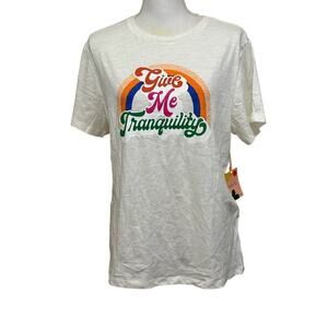 ban.do Tranquility tshirt, white, extra large, NWT, casual, normcore, effortless